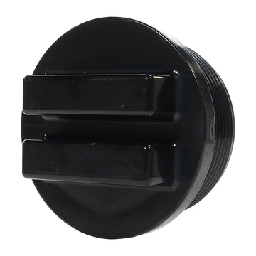 Return Fitting Raised Plug with Gasket - 1-1/2 Inch MIP - Black