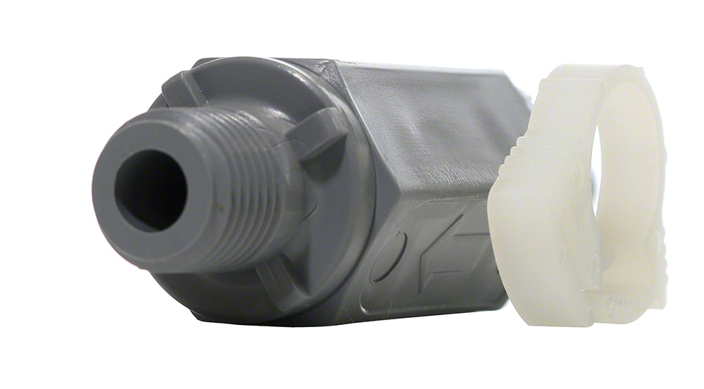 Injection Check Valve PVC - 3/8 Inch Hose Barb x 1/4 Inch MNPT