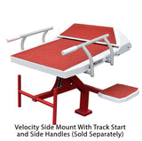 Velocity Standard Side Mount Starting Platform With Track Start - Sand Tread Single Post - No Anchor