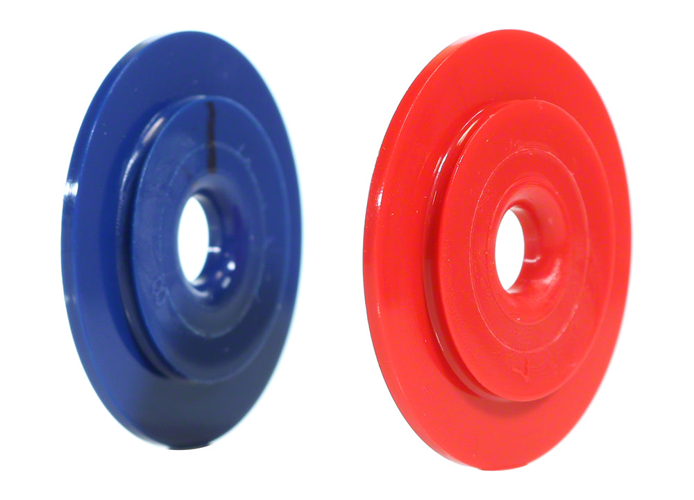 Wall Fitting UWF Restrictor Disks - Red and Blue - 380/280/180