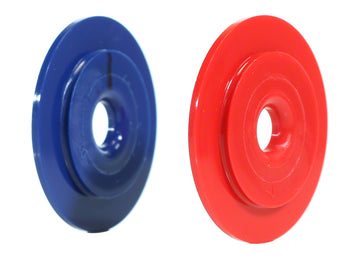 Wall Fitting UWF Restrictor Disks - Red and Blue - 380/280/180