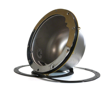 Large Fiberglass/Vinyl Light Niche - 1 Inch Rear Hub - Stainless Steel
