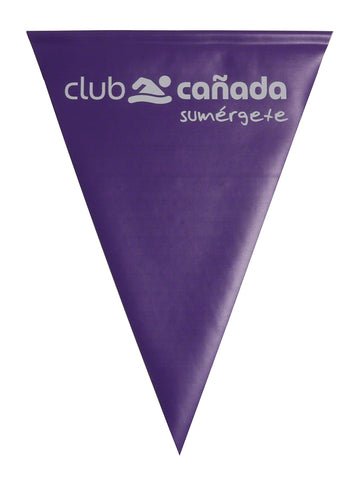 Custom Vinyl Pool Backstroke Flag - 12 x 18 Inch - Single Logo One Side