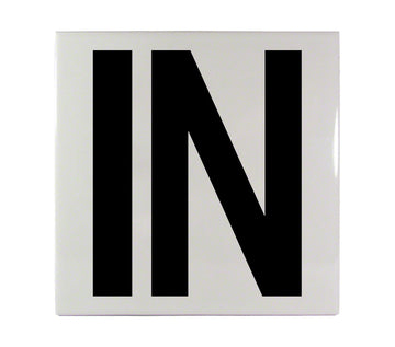 IN Message Ceramic Smooth Tile Depth Marker 6 Inch x 6 Inch with 5 Inch Lettering