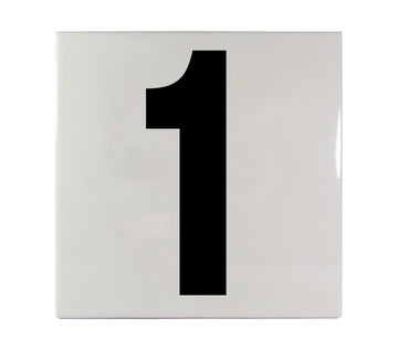 1 Ceramic Smooth Tile Depth Marker 6 Inch x 6 Inch with 5 Inch Lettering