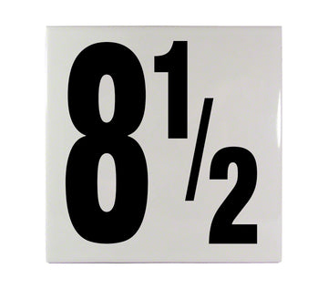 8 1/2 Ceramic Smooth Tile Depth Marker 6 Inch x 6 Inch with 5 Inch Lettering