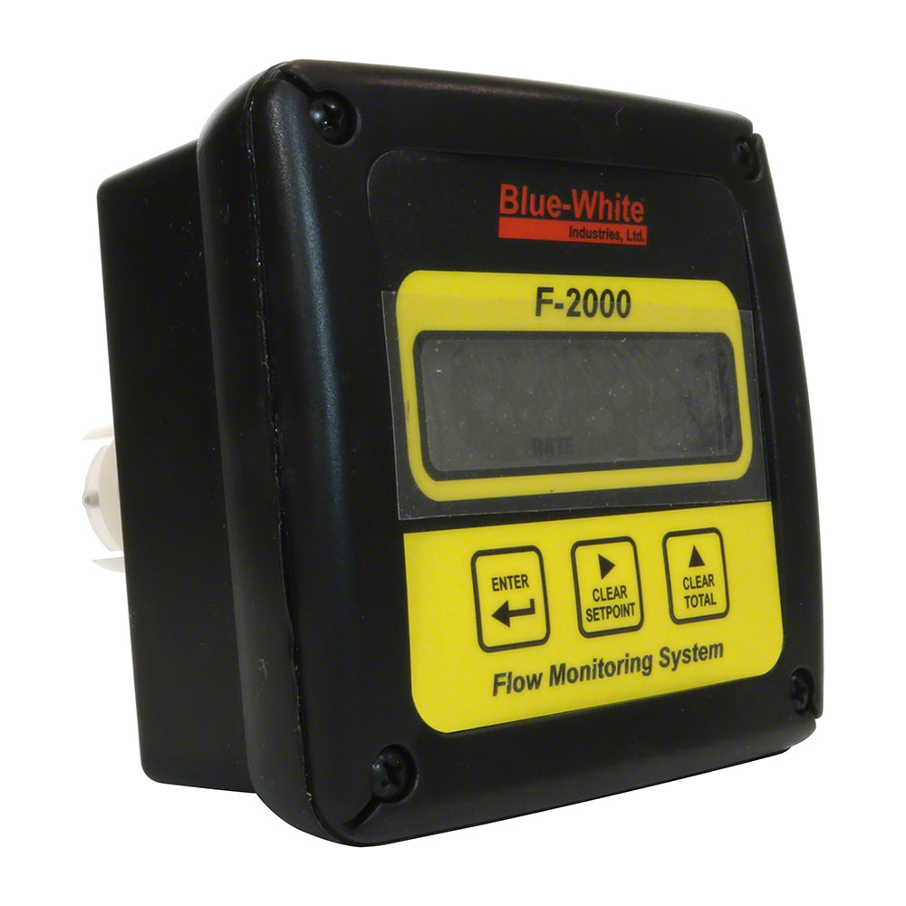 F-2000RTS Digital Paddlewheel Flow Meter - 6 Inch Sch 80 Saddle Mount - Battery 250-2000 GPM - Display Mounted