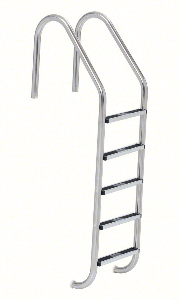 5-Step 23 Inch Wide Standard Plus Commercial Ladder 1.90 x .109 Inch - Stainless Steel Treads