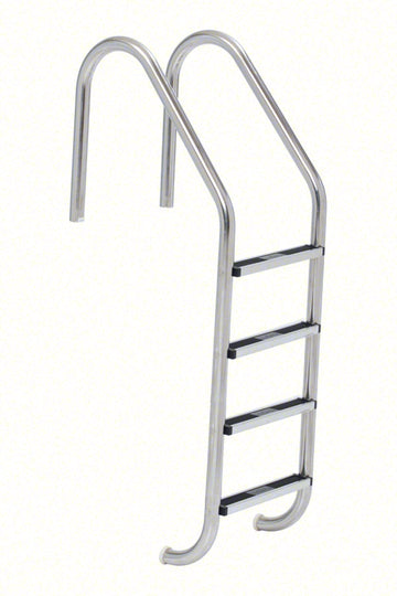 4-Step 35 Inch Wide Standard Plus Commercial Ladder 1.90 x .145 Inch - Stainless Steel Treads