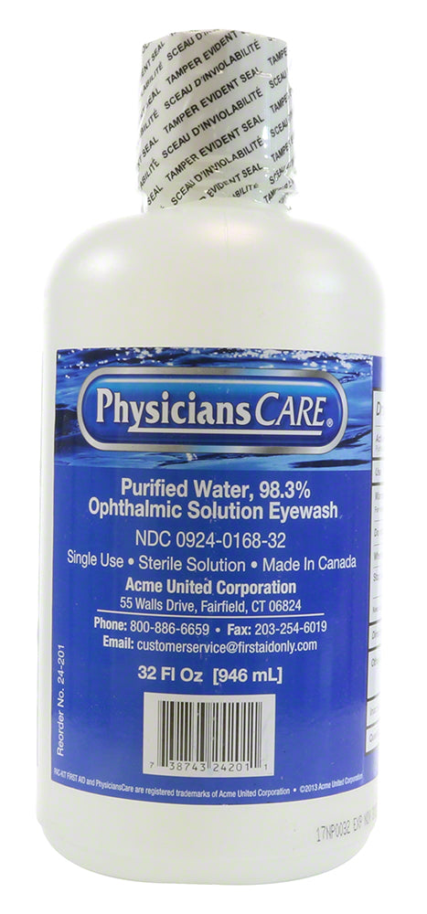 Eyewash Refill Bottle - 32 Oz.
