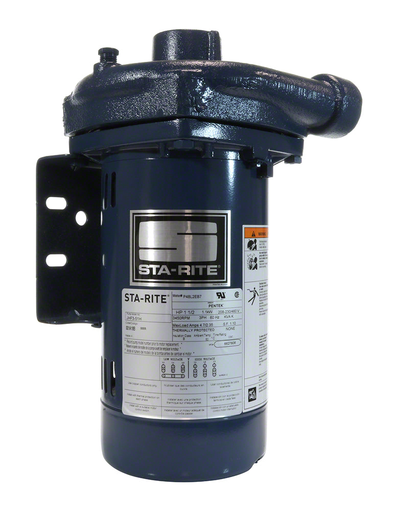 J Series Centrifugal 1/2 HP Pump 208-230/460 Volts 3-Phase High Head - 1-1/4 x 1 Inch
