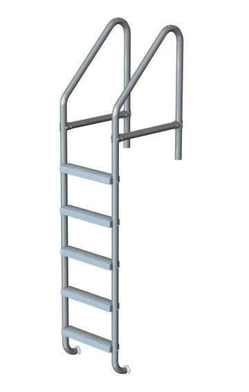 5-Step 30 Inch Wide Cross-Braced Heavy-Duty Ladder 1.90 x .065 Inch