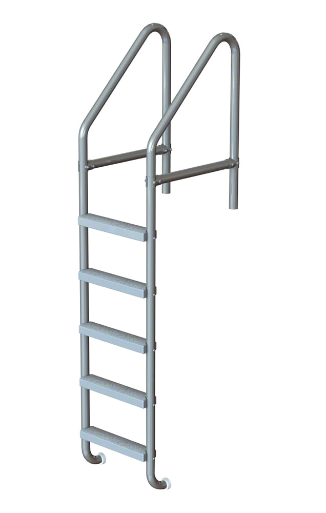 5-Step 27 Inch Wide Cross-Braced Heavy-Duty Ladder 1.90 x .145 Inch