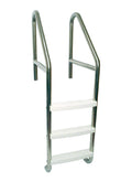 3-Step 35 Inch Wide Standard Cross-Braced Plus Commercial Ladder 1.90 x .109 Inch - Plastic Treads