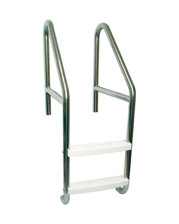 2-Step 35 Inch Wide Standard Cross-Braced Plus Commercial Ladder 1.90 x .145 Inch - Plastic Treads