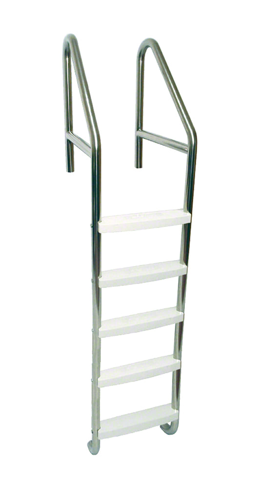 5-Step 35 Inch Wide Standard Cross-Braced Plus Commercial Ladder 1.90 x .065 Inch - Plastic Treads