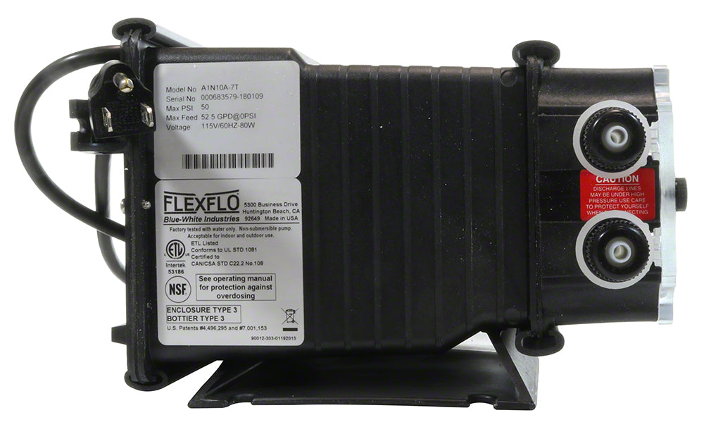 FlexFlo A-100NA Fixed Peristaltic Metering Pump - 24 GPD 115 Volts - 3/8 Inch OD
