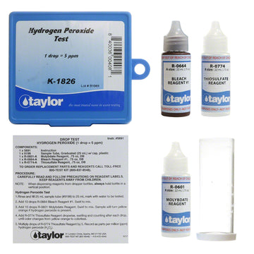 Taylor Drop Test Hydrogen Peroxide 5 ppm (Iodometric) Test Kit 3/4 Oz. - K-1826