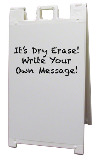 Sidewalk Stand With Dry Erase Boards 24 x 36 Inches - White