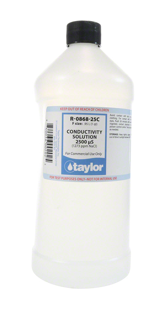 Taylor Conductivity Solution 2500 uS - 32 Oz. Bottle - R-0868-25C-F
