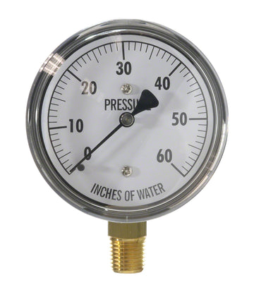 Pressure Gauge 1/4 Inch NPT (Non Liquid Filled) for Gast Blower R5125-2