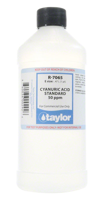 Taylor Cyanuric Acid Standard 50 ppm - 16 Oz. Bottle - R-7065-E