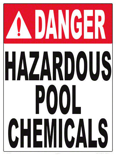 Danger Hazardous Chemicals Sign - 18 x 24 Inches on Heavy-Duty Aluminum