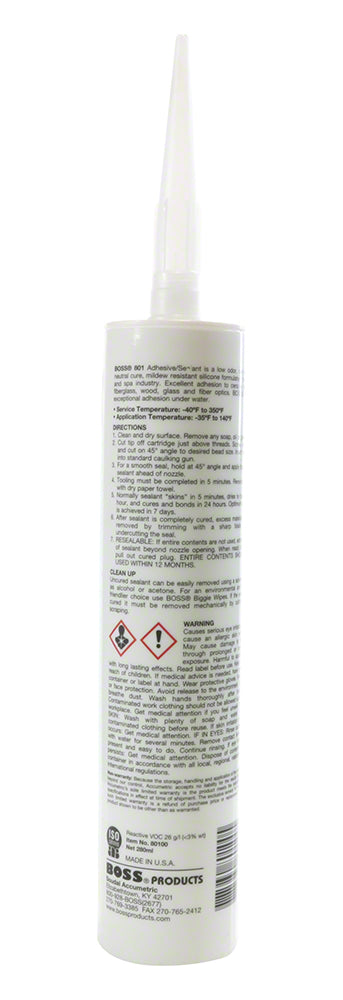 80100B 10.3 oz Silicone Adhesive Clear Boss