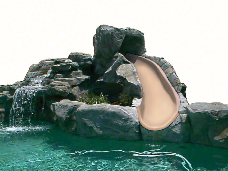 BigRide Pool Water Slide - Right Turn - 5.5 Feet - Taupe - SR Smith ...