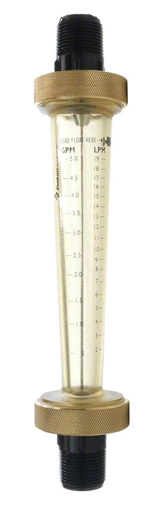 Small Body Flowmeter 3/4 Inch Nylon Threaded End .5 to 5 GPM