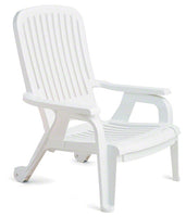 Bahia Stacking Deck Chairs - White (Must Order in Multiples of 10)