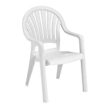 Pacific Fanback Armchairs - White (Must Order in Multiples of 16)