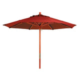 Grosfillex Market Umbrella - 7 Foot Diameter - Wooden Pole - Burgundy