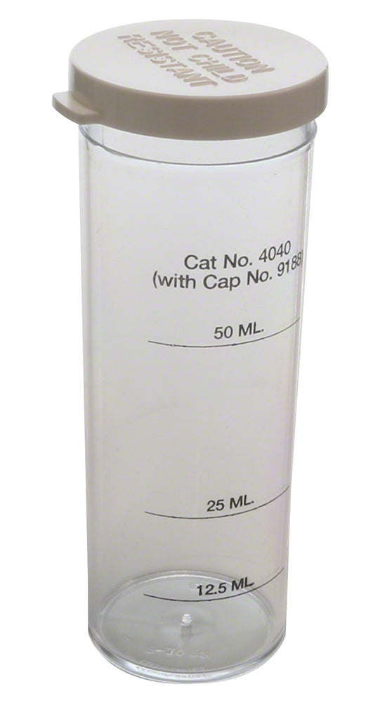 Taylor Graduated Sample Tube 50 mL - Plastic With Cap - 9188