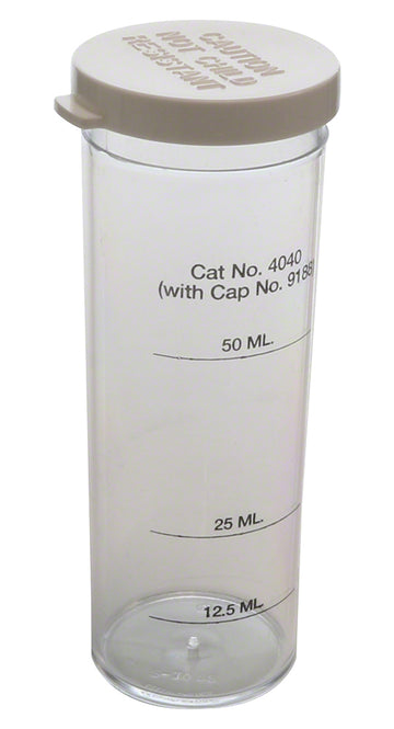 Taylor Graduated Sample Tube 50 mL - Plastic With Cap - 9188