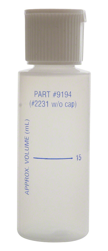 Taylor Calibrated Bottle With Cap for Dispensing CYA - 5 mL - 1 Oz. Plastic - 9194