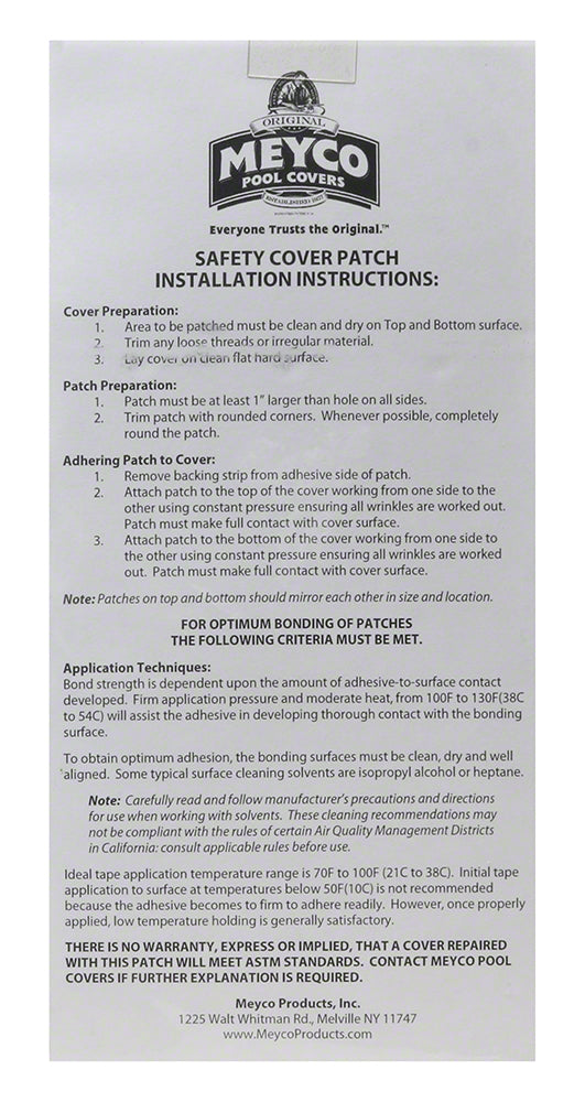 Meyco MeycoLite Black Cover Patch 4 x 8 Inch (Pack of 3)