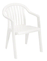 Miami Lowback Armchair - White (Must Order in Multiples of 4)