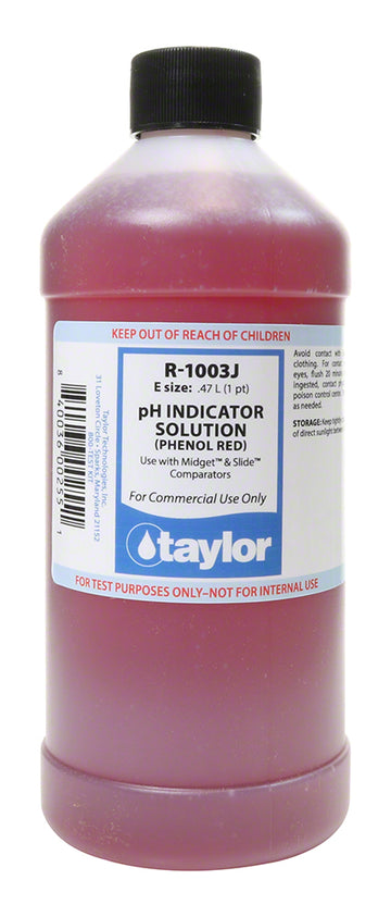 Taylor Phenol Red - 16 Oz. Bottle - R-1003J-E