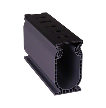 Frontier Deck Drain - 1.7 Inch Width - Black - 10 Foot Lengths - Case of 8 (80 Feet) - Includes Couplers and End Adapters