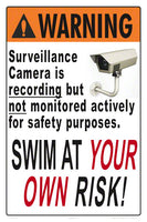 Surveillance Camera is Recording Warning Sign - 12 x 18 Inches on Heavy-Duty Aluminum