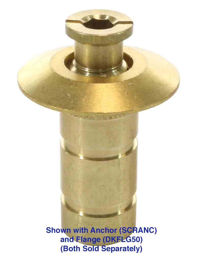 Screw-Type Brass Safety Cover Anchor - Threaded