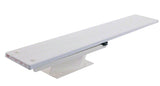 Steel 1/2 Meter Stand With 8 Foot Frontier IV Diving Board - Radiant White Board With Matching Tread