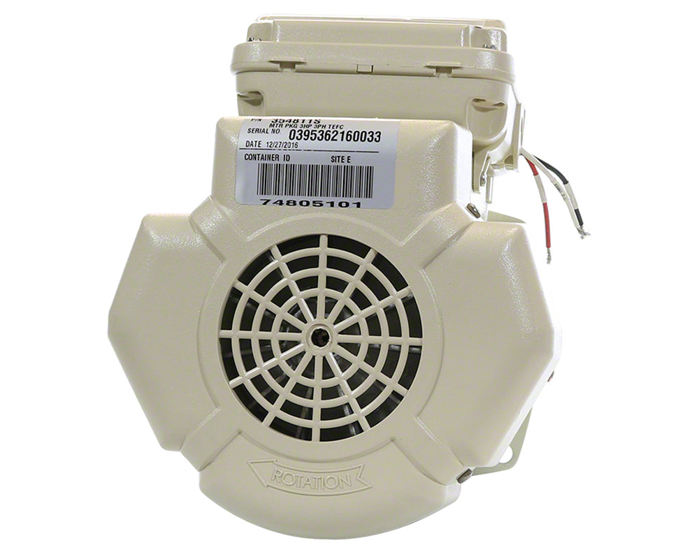 1 HP Pump Motor Square Flange - 1-Speed 3-Phase 208-230/460 Volts 60 Hz - TEFC Black