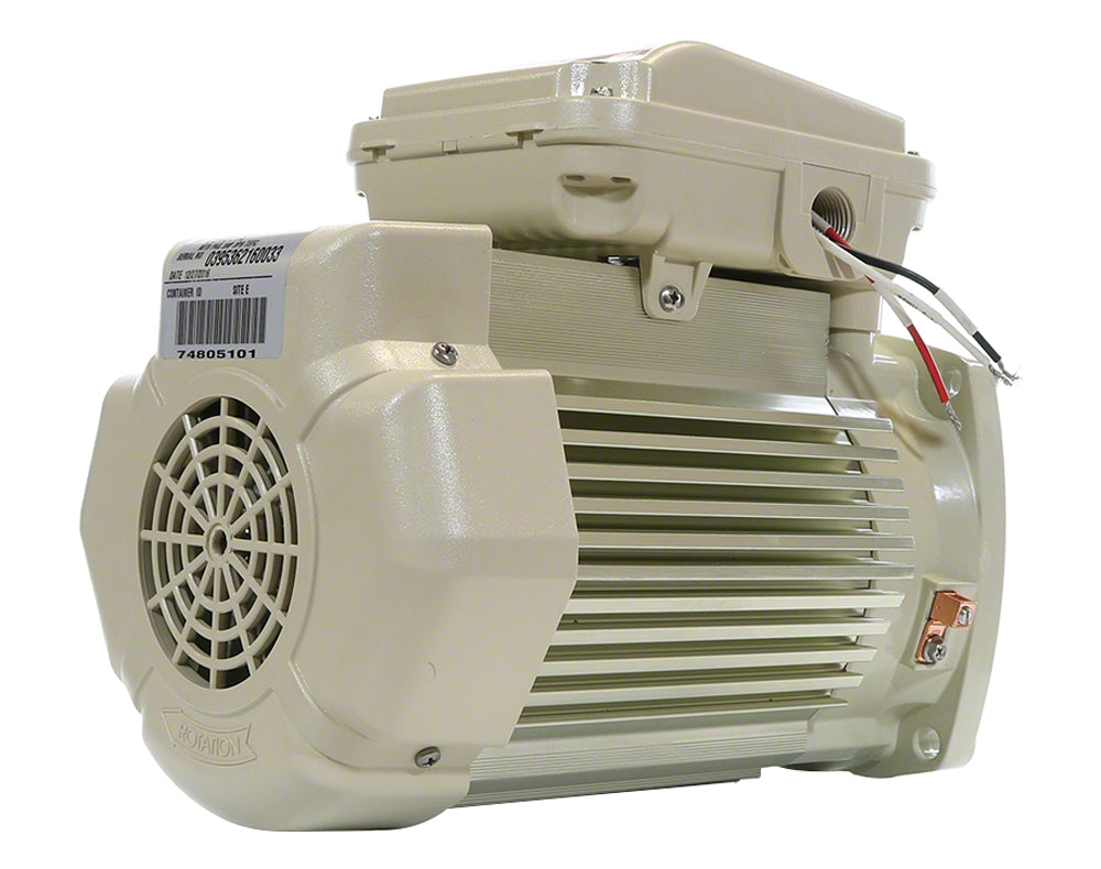 1 HP Pump Motor Square Flange - 1-Speed 3-Phase 208-230/460 Volts 60 Hz - TEFC Black