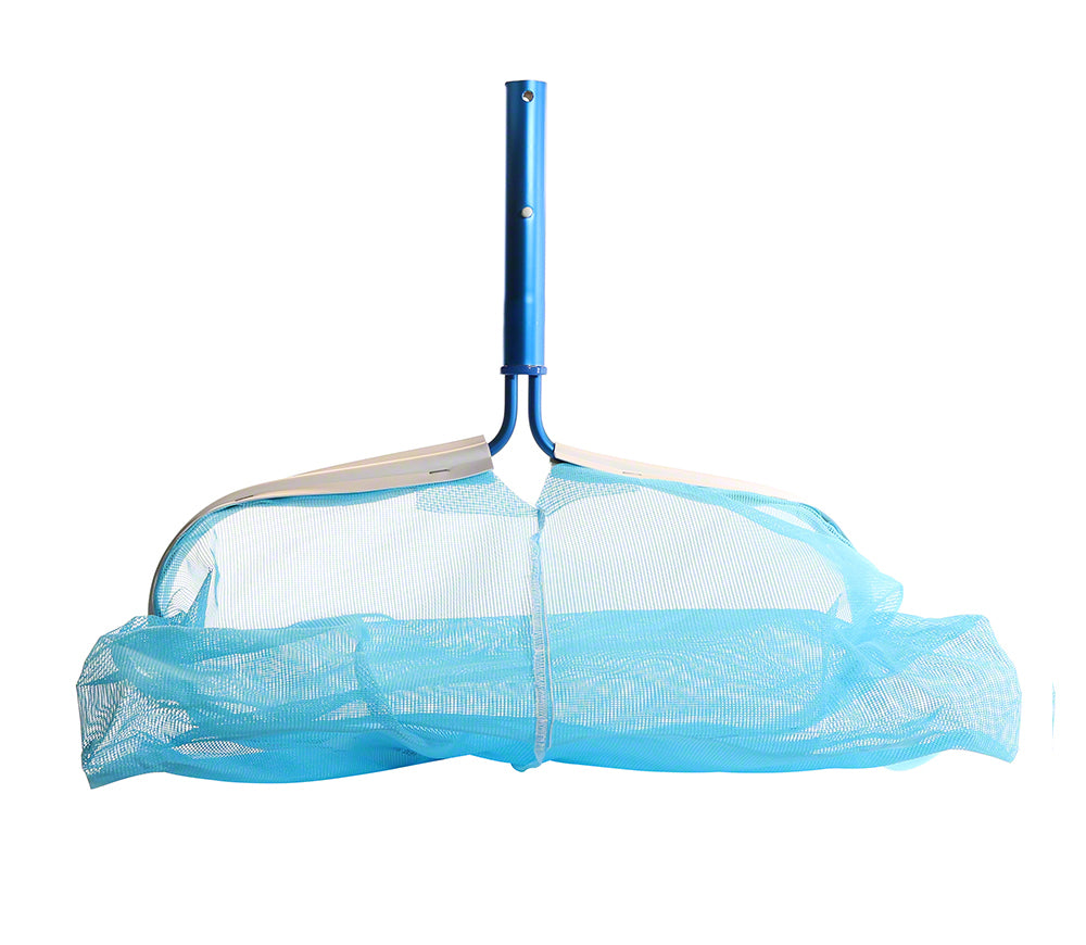 R121106 - Commercial Pool Leaf Rake - Large 17 Inch Pocket - Rainbow