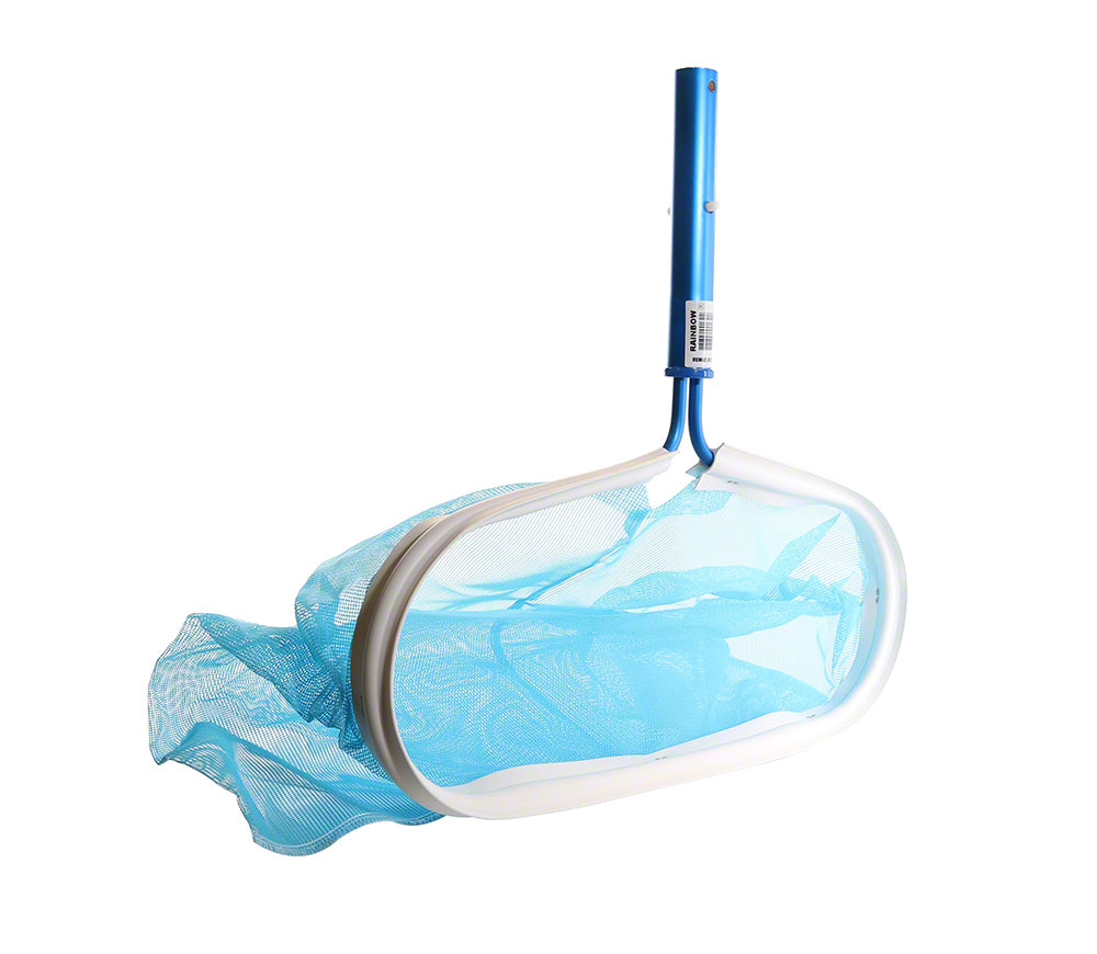 Pro Pool Rake R121106 - Commercial Pool Leaf Rake - Large 17 Inch Pocket - Rainbow