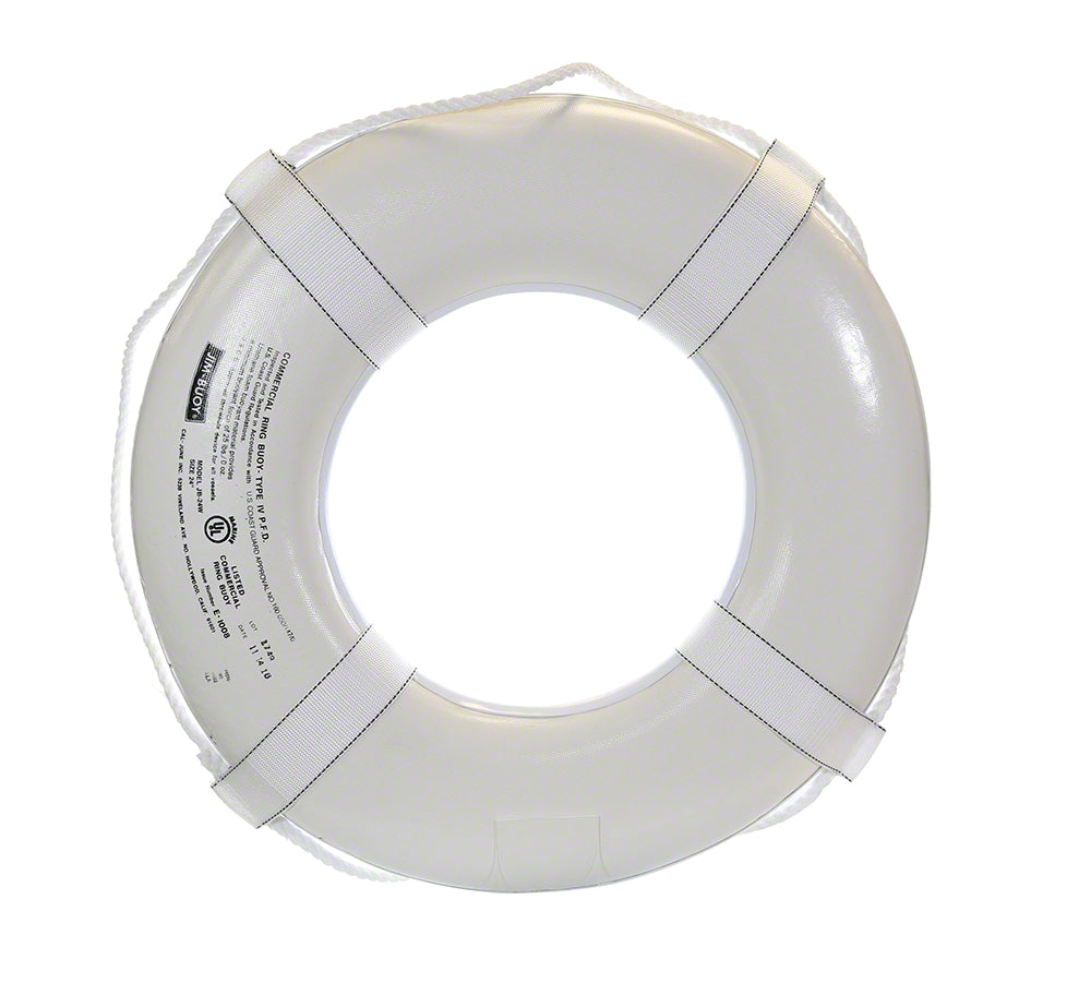 Life Ring Buoy 24 Inch White USCG Approved bing Vinyl Buoy