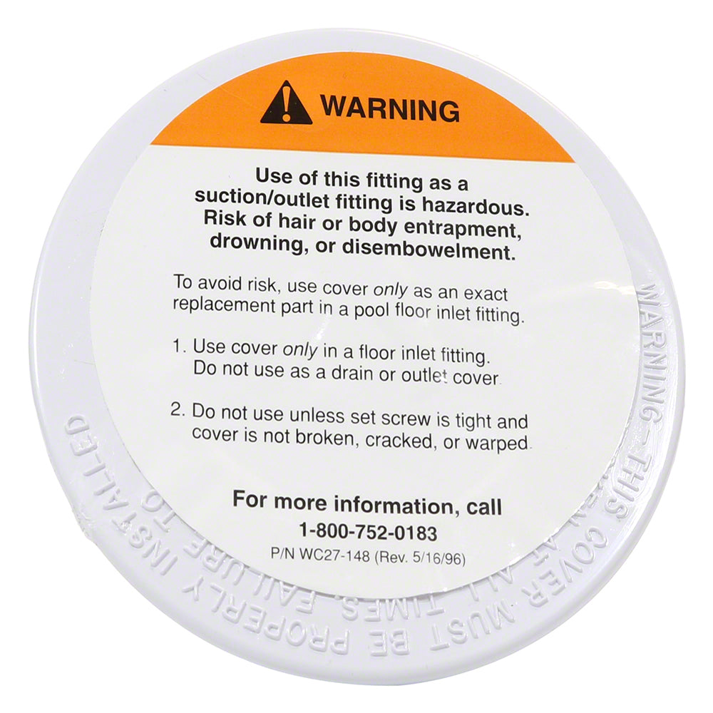 Adjustable Floor Inlet Cover Plate - White