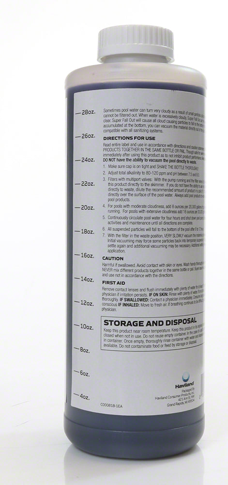 Super Fall Out - Flocculant - 1 Quart